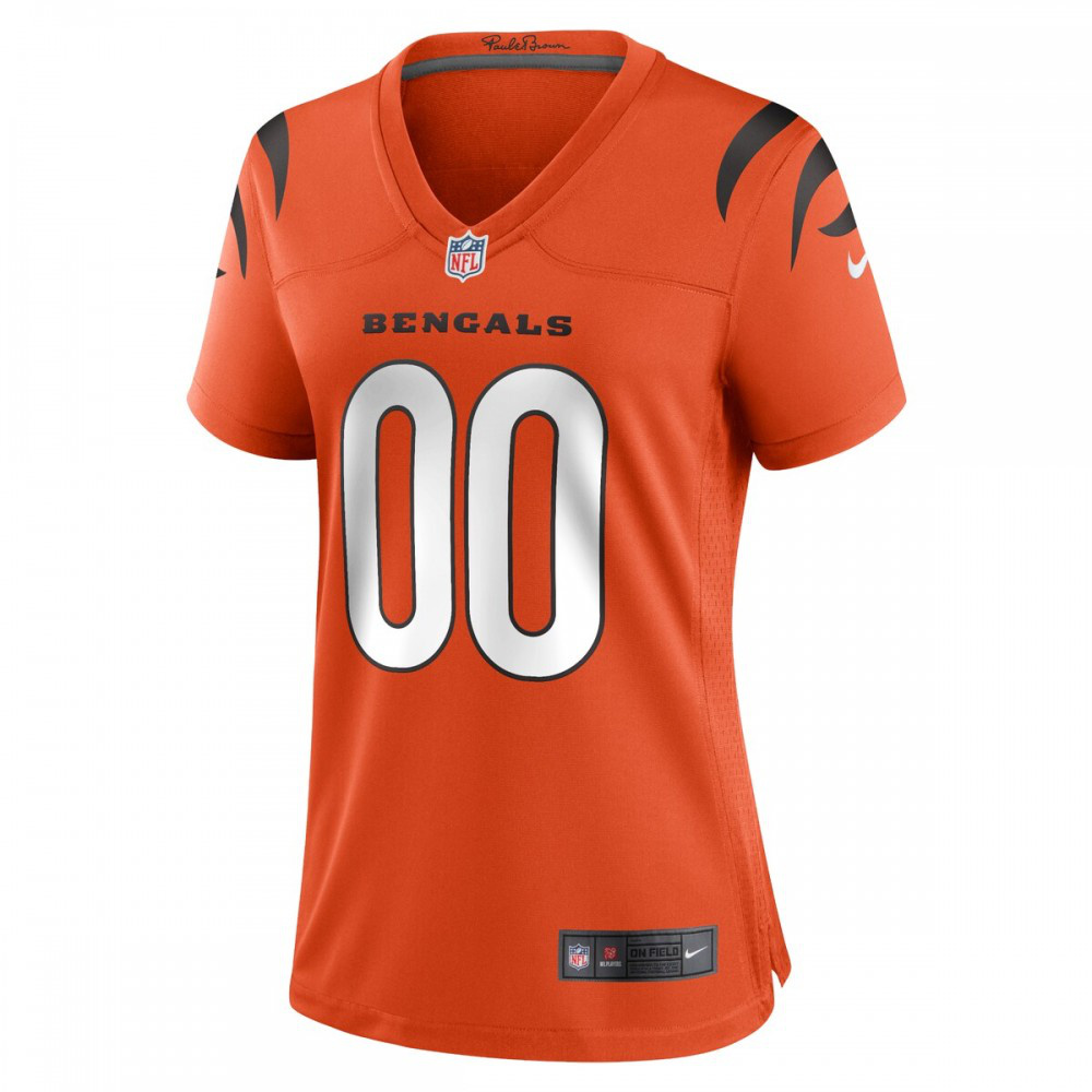 Cincinnati Bengals Nike Women's Alternate Game Custom Jersey - Orange-GridironStore